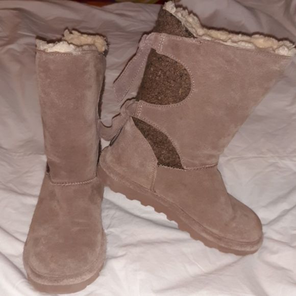 BEARPAW Willow Suede Tie Detail Boot‎ w/NeverWet 5 - Picture 1 of 8